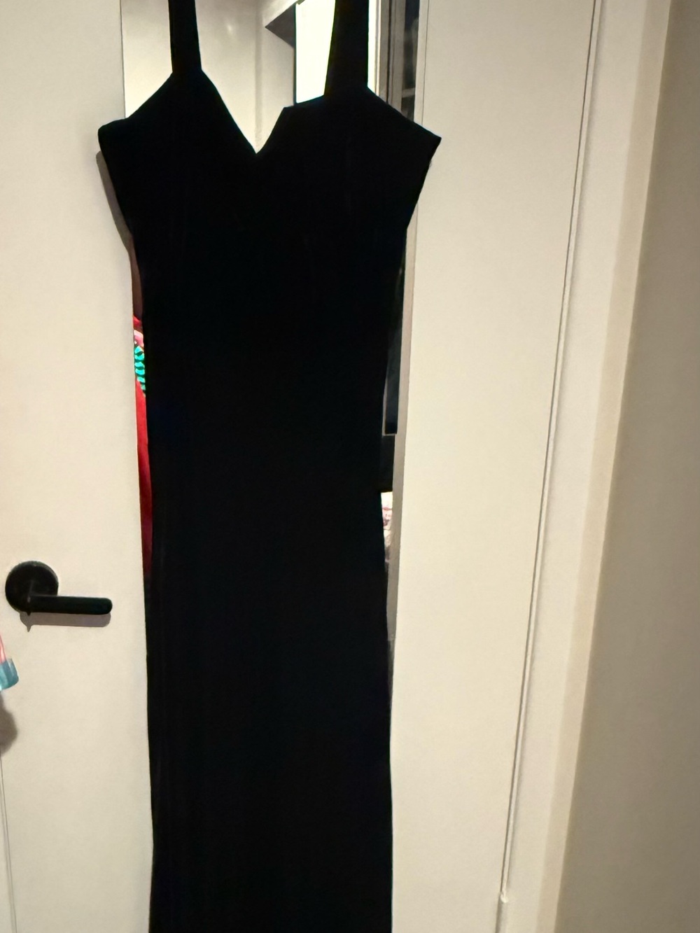 Collectif Black Celestial Occasion Velvet Maxi Dress Evening Gown (no cape) new - Picture 3 of 5